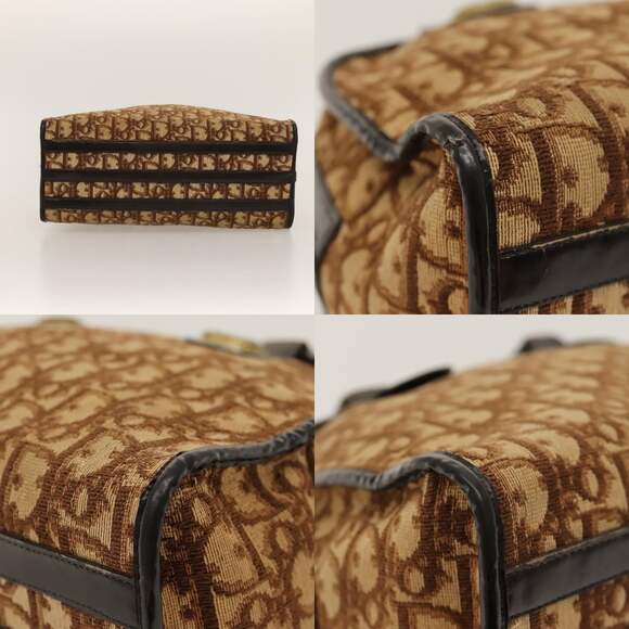 DIOR Trotter Canvas Hand Bag Brown - Picture 10 of 12